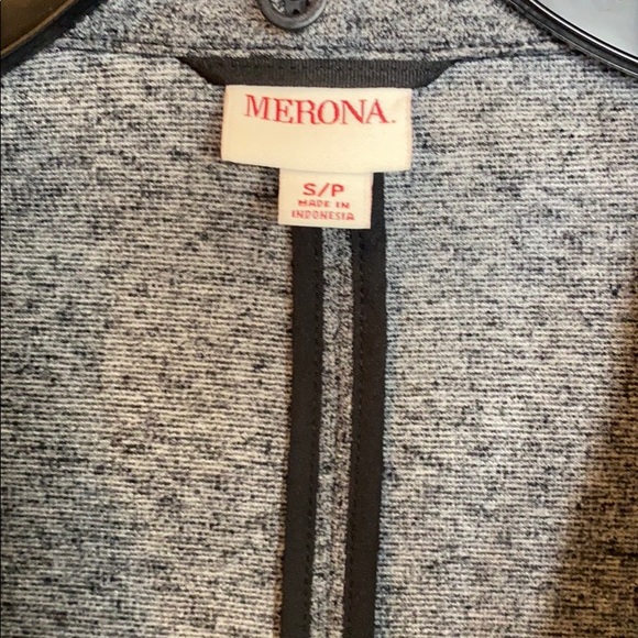 MERONA Gray Tweed Look Blazer Size Small - Picture 3 of 8